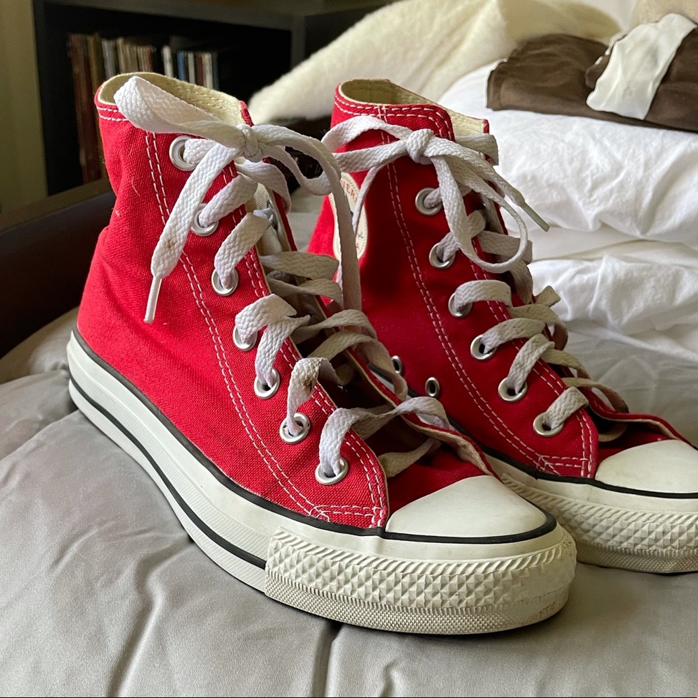Red High Top Converse